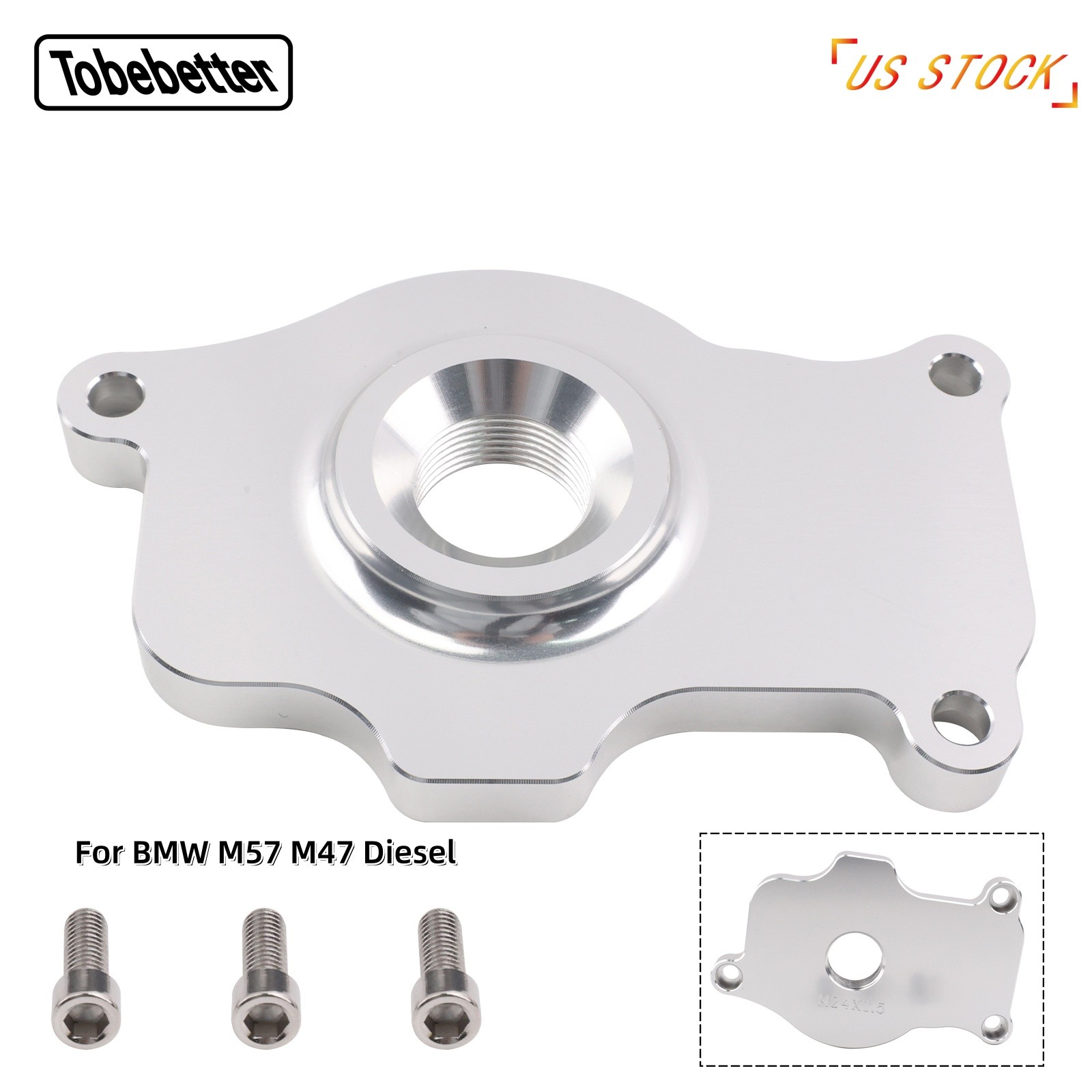 Upgrade Billet Engine Breather Plate Replace For BMW M57 M47 Diesel Aluminium US
