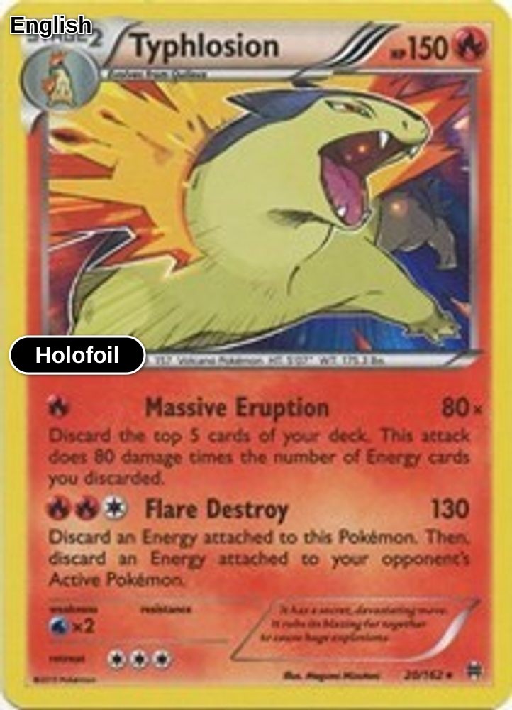 Typhlosion Holofoil [BKT - 20/162]