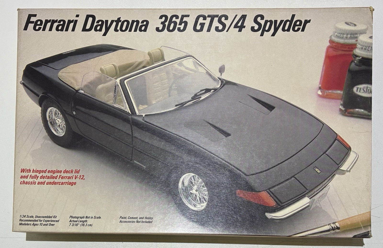 Testors Ferrari Daytona 365 Gts/4 Spyder Kit #230 Testors Ferrari Daytona 365 Gts/4 Spyder Kit #230