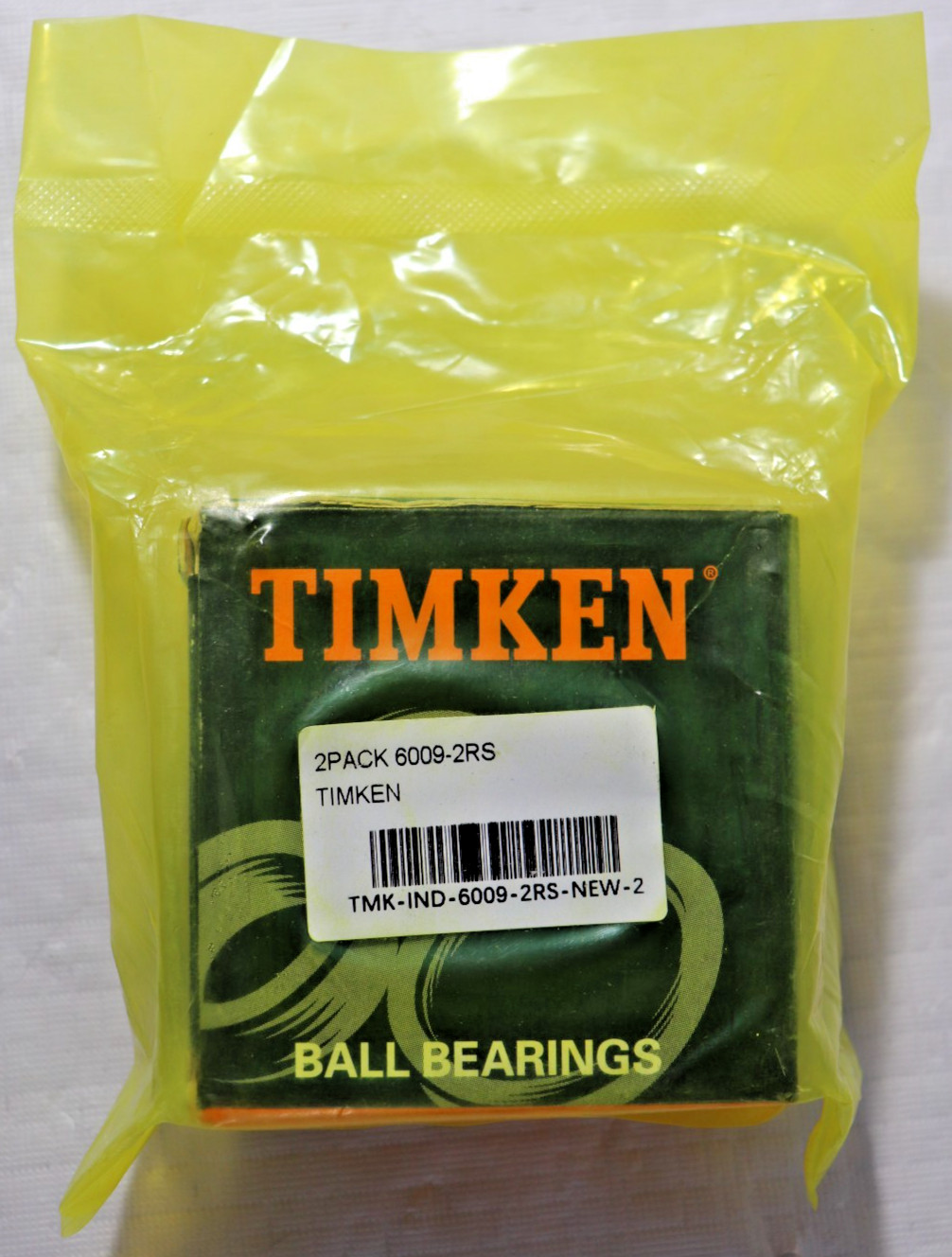 Timken 6009-2RS Deep Groove Ball Bearing 45x75x16mm New Sealed 2-Pack