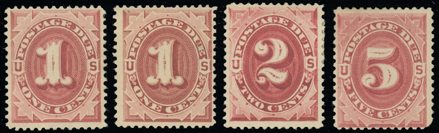 US Scott #J22 x2, #J23, #J25 Mint & Unused POSTAGE DUES, SCV $192.50 (SK)