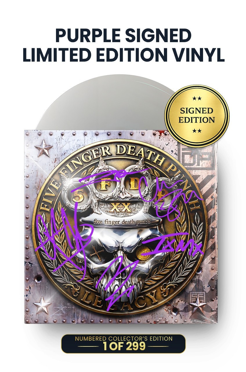 Five Finger Death Punch Autographed Legacy Vinyl - Include JSA Authentication