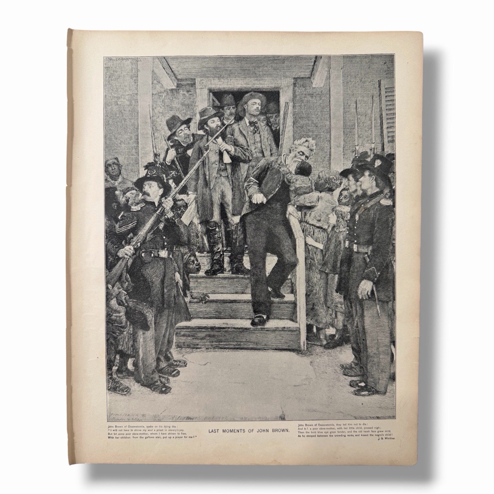 Antique 1894 Last Moments John Brown Print Civil War Book Plate Thomas Hovenden Antique 1894 Last Moments John Brown Print Civil War Book Plate Thomas Hovenden