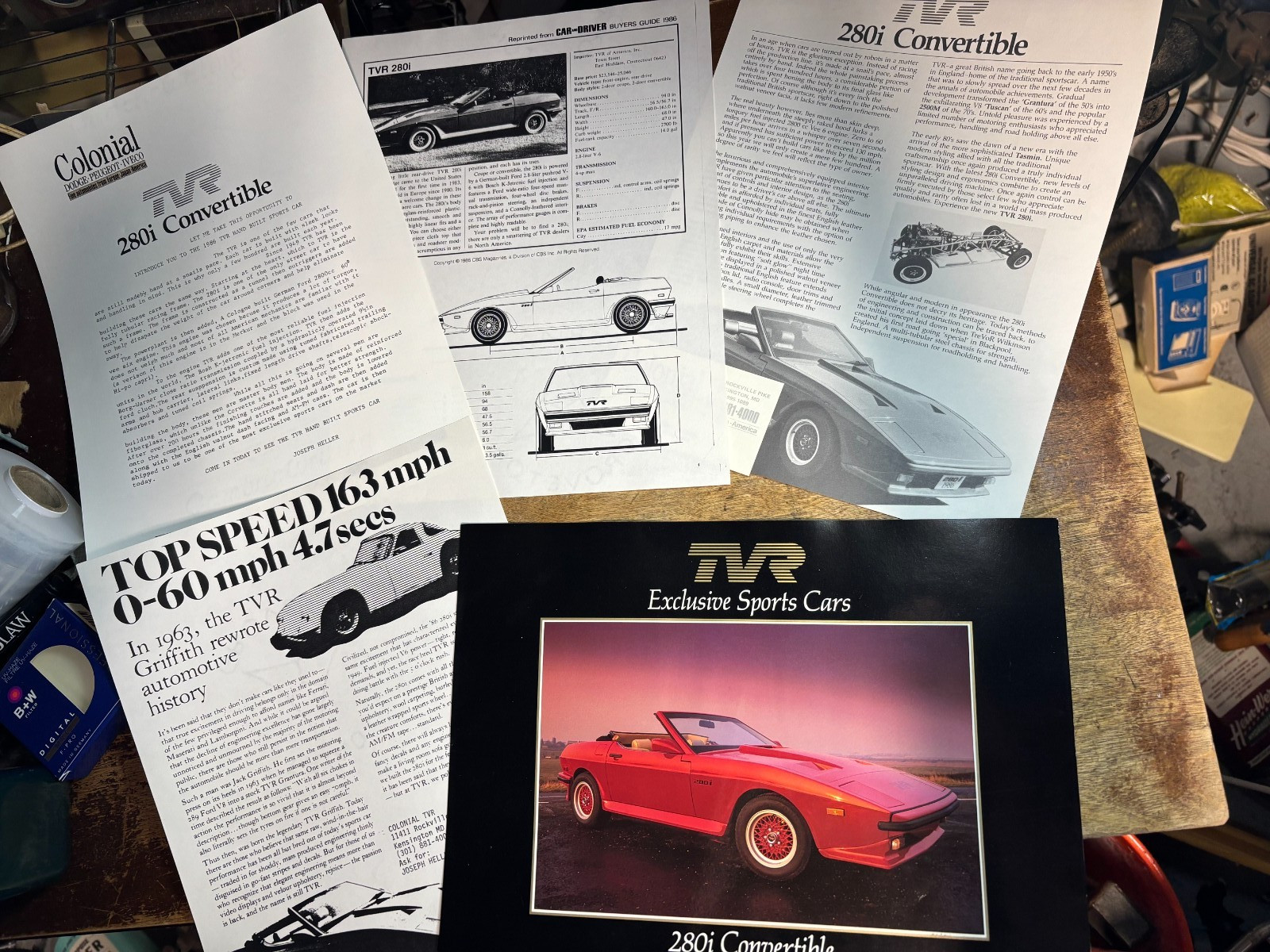 1986 TVR 280i Brochure Sales Information 1986 TVR 280i Brochure Sales Information