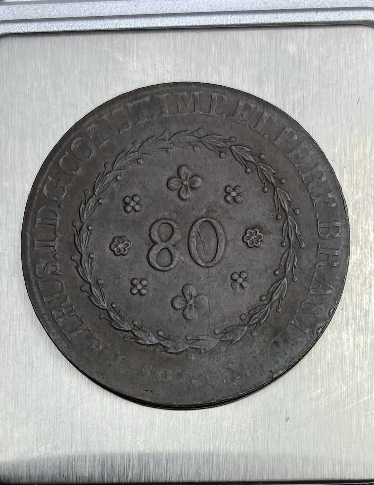 1823-1831 R 80 Reis - Brazil - Peter I 1823-1831 R 80 Reis - Brazil - Peter I