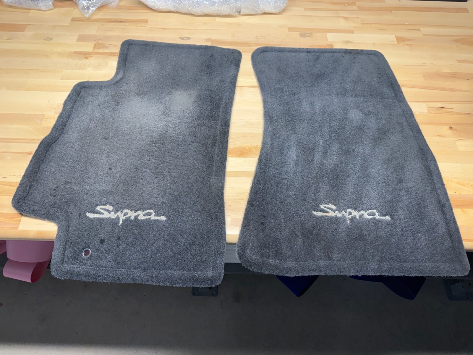 🔥MKIV 93-98 Toyota Supra USDM Floor Mats Gray Script discontinued OEM Rare🔥