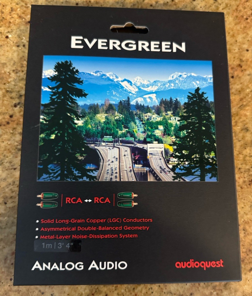 AudioQuest Evergreen Male RCA to Male RCA 1 Meter (3’ 4”) Single Cable Brand New AudioQuest Evergreen Male RCA to Male RCA 1 Meter (3’ 4”) Single Cable Brand New