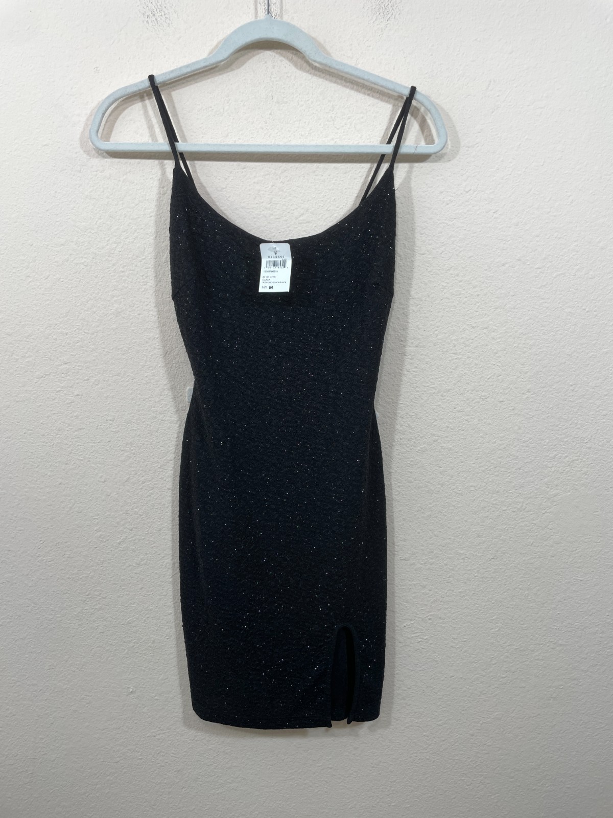 Windsor Mini Dress Size M Bodycon Sleeveless Strappy Slit Stretch Sparkly NWT Windsor Mini Dress Size M Bodycon Sleeveless Strappy Slit Stretch Sparkly NWT