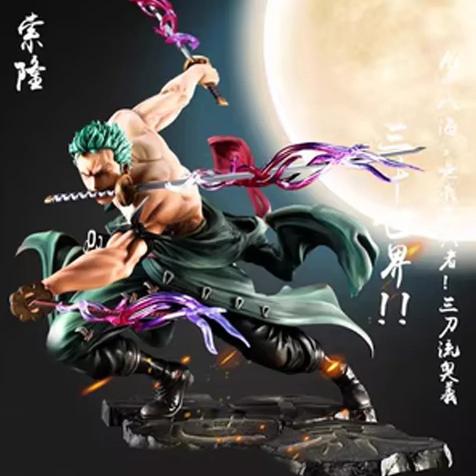 One Piece 10 cm Zoro Three-Sword Anime Figure – PVC GK Model Statue One Piece 10 cm Zoro Three-Sword Anime Figure – PVC GK Model Statue