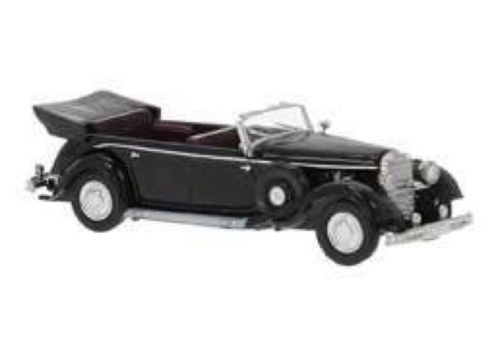 Brekina HO 1938 Mercedes-Benz 770K Limousine Convertible Assembled Top Dow 21058