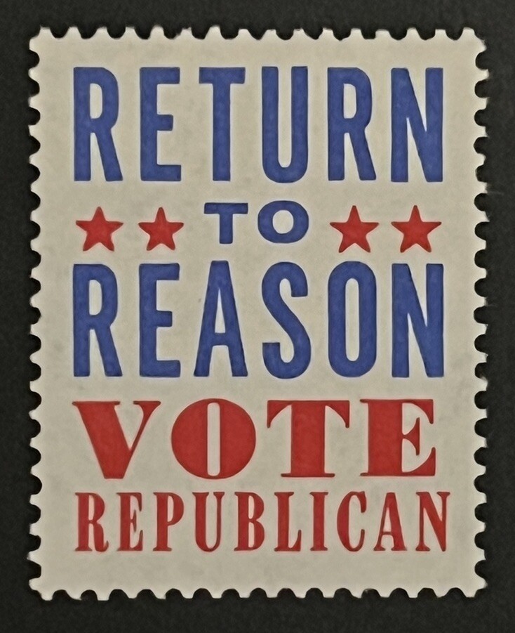 Travelstamps: 1968 US Cinderella Stamp “Return to Reason:Vote Republican” MNG