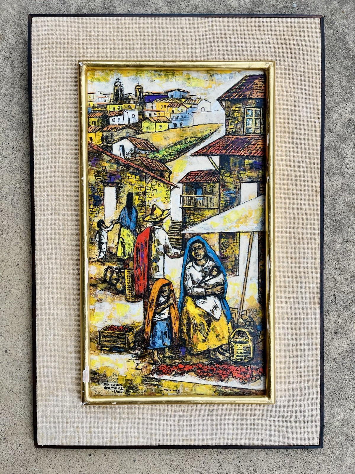 Epifanio Ortega Mexican Market Original Painting 1980 ~ Absolutely Stunning Epifanio Ortega Mexican Market Original Painting 1980 ~ Absolutely Stunning