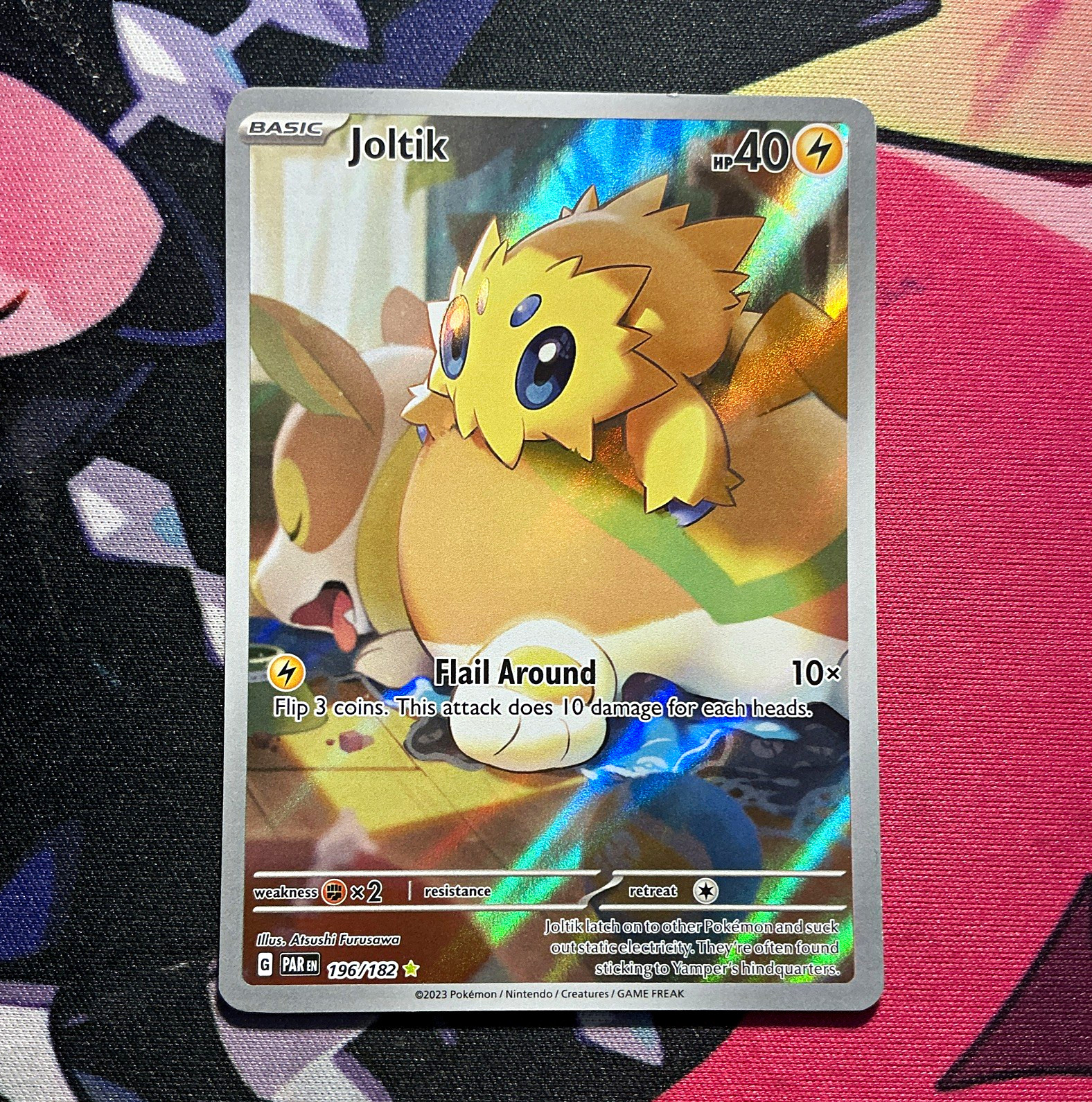 The Pokémon Company Pokemon TCG Joltik 196/182 Paradox Rift Illus Rare Holo EN
