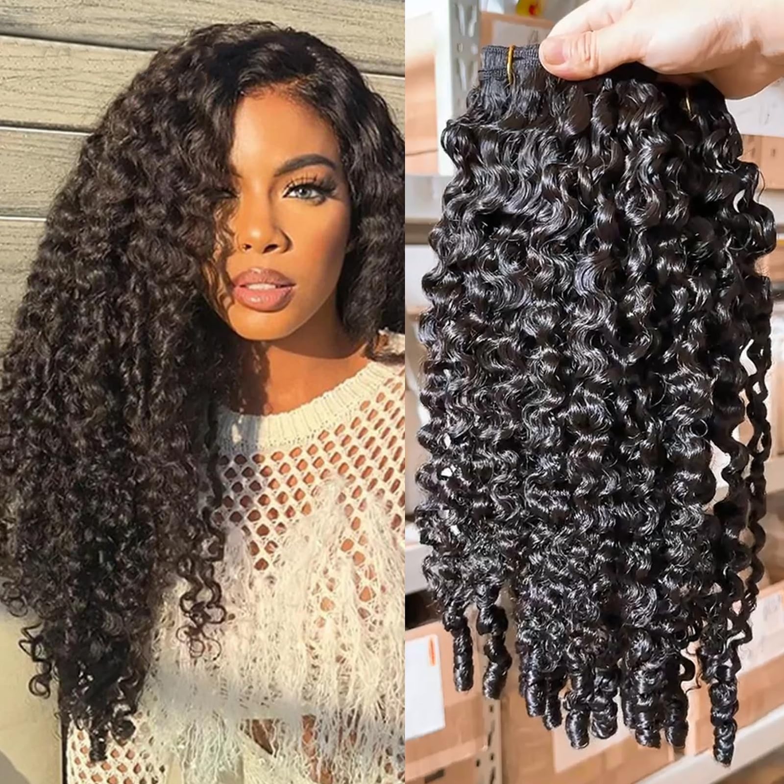 YMS Burmese Curly Human Hair Bundles 16 18 20 Inch 3C4A 16A 3 Bundles Natural YMS Burmese Curly Human Hair Bundles 16 18 20 Inch 3C4A 16A 3 Bundles Natural