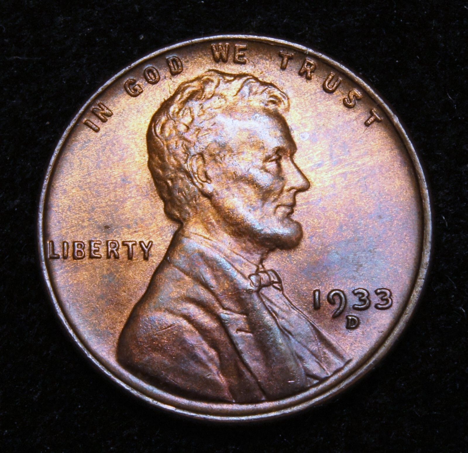 1933-D Lincoln Wheat Cent  MS+++RB