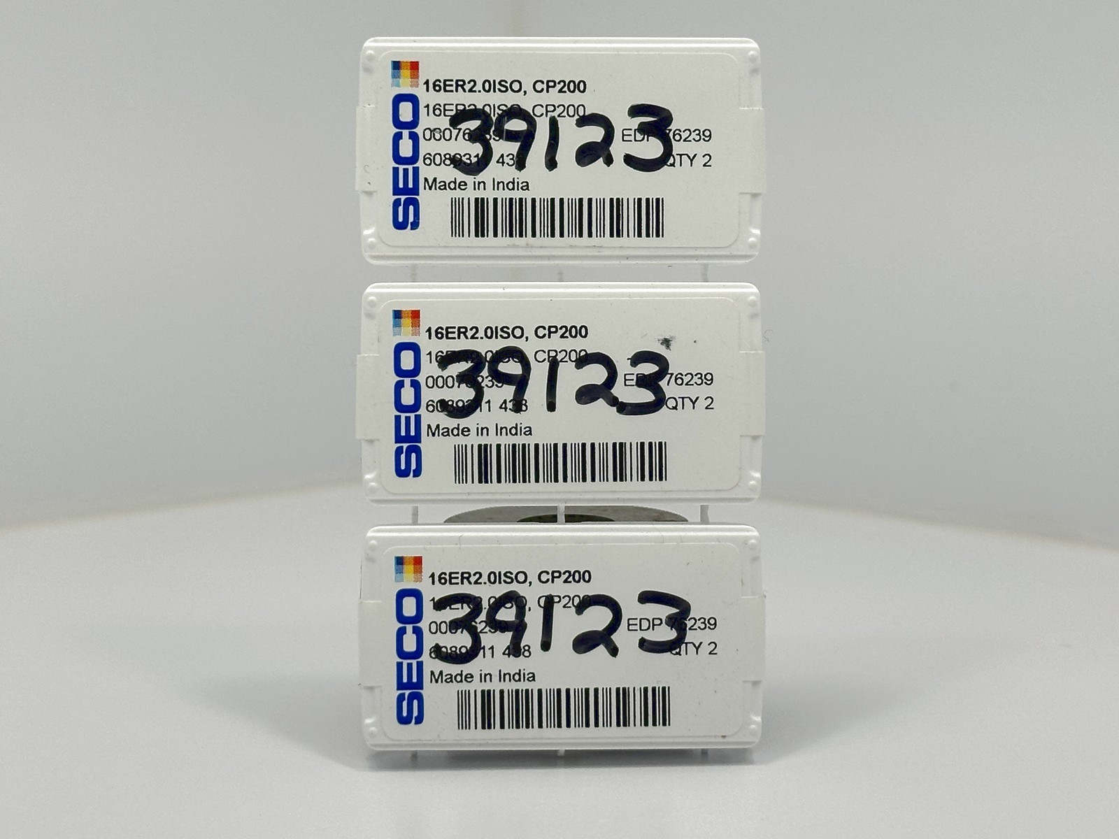 SECO 16ER 2.0ISO New Carbide Inserts 76239 Grade CP200 6pcs SECO 16ER 2.0ISO New Carbide Inserts 76239 Grade CP200 6pcs