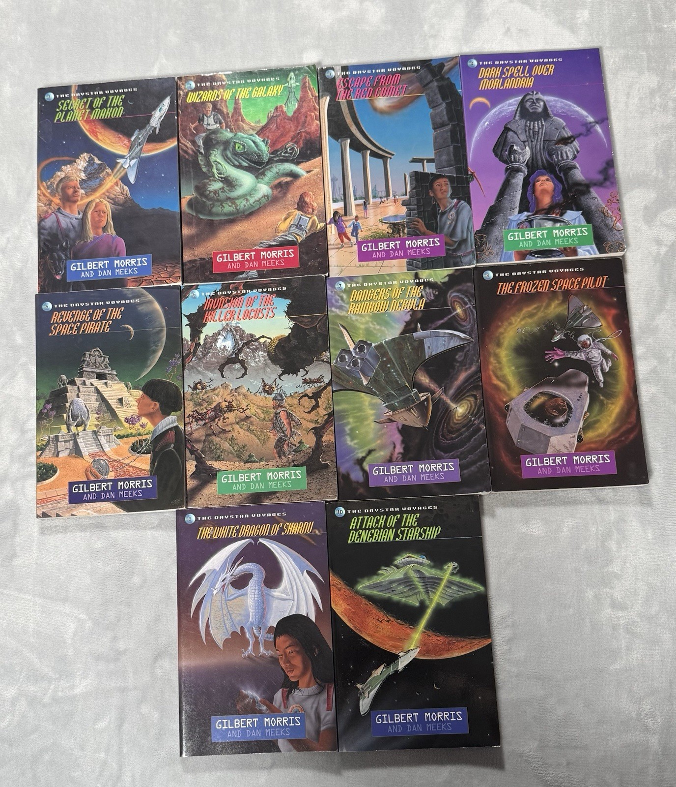 Daystar Voyages books Gilbert Morris Meeks Complete Set Series Lot of 10