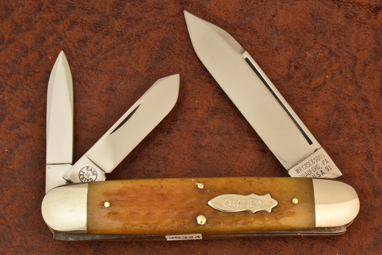 RARE 1/5 FACTORY SAMPLE CASE CLASSIC XX USA KNIFE BONE CIGAR WHITTLER 1991 36324
