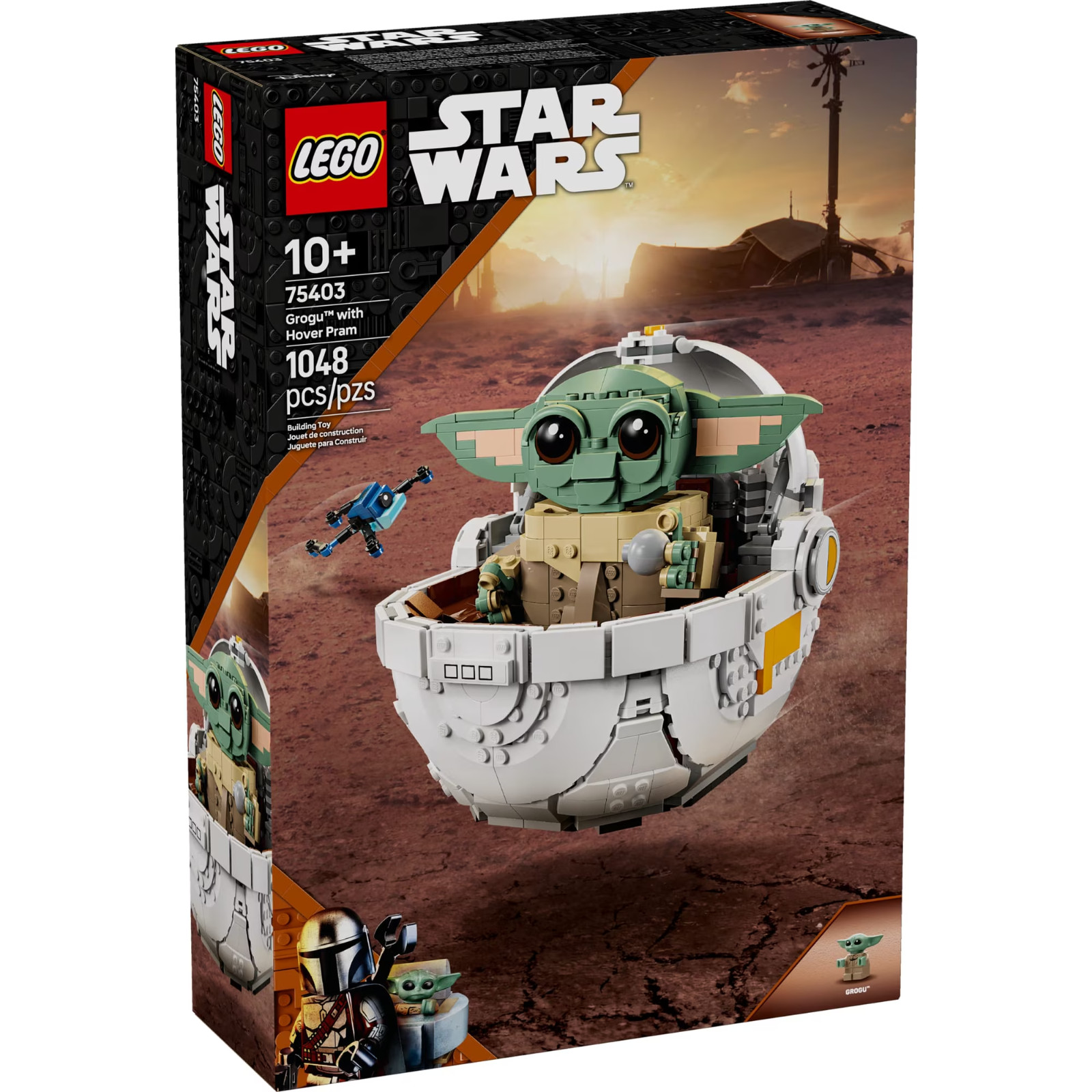 LEGO Star Wars 75403 Grogu with Hover Pram Building Toy Set 1048 Pcs