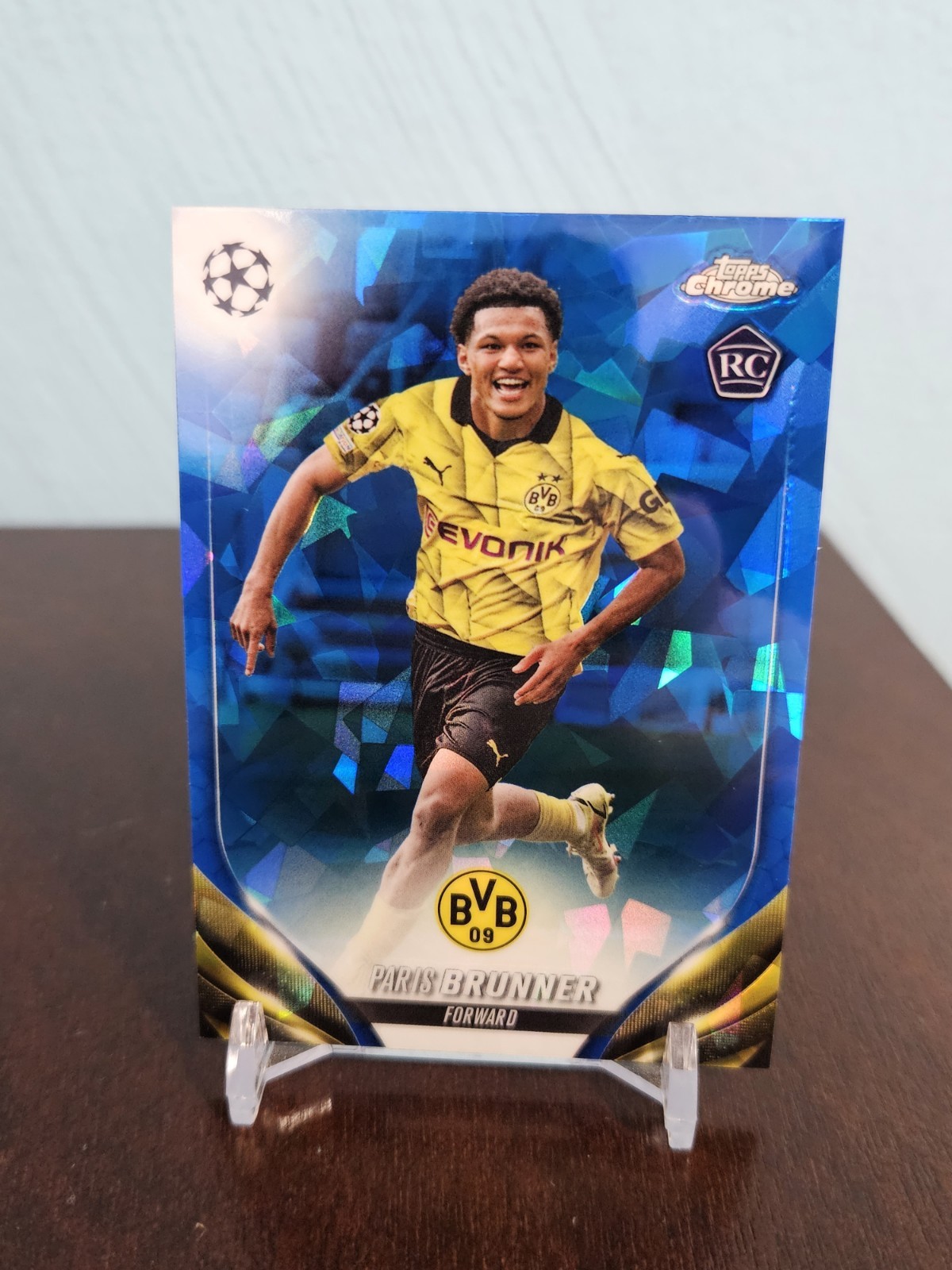 2023-24 Topps Chrome UEFA Sapphire Paris Brunner ROOKIE - BORUSSIA DORTMUND
