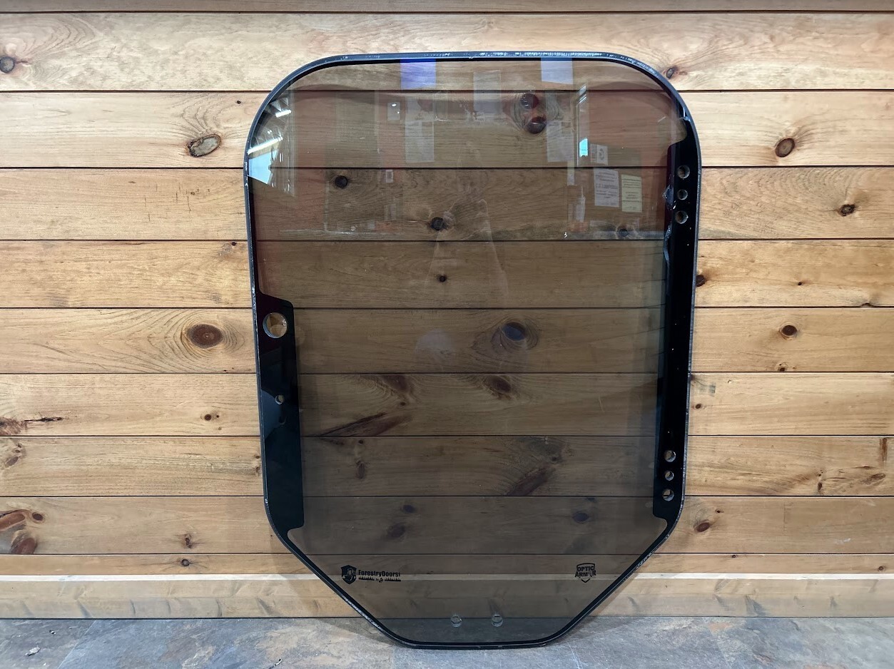 Tinted Bobcat M Series 2-Hole Forestry Windshield Replacement #7155308