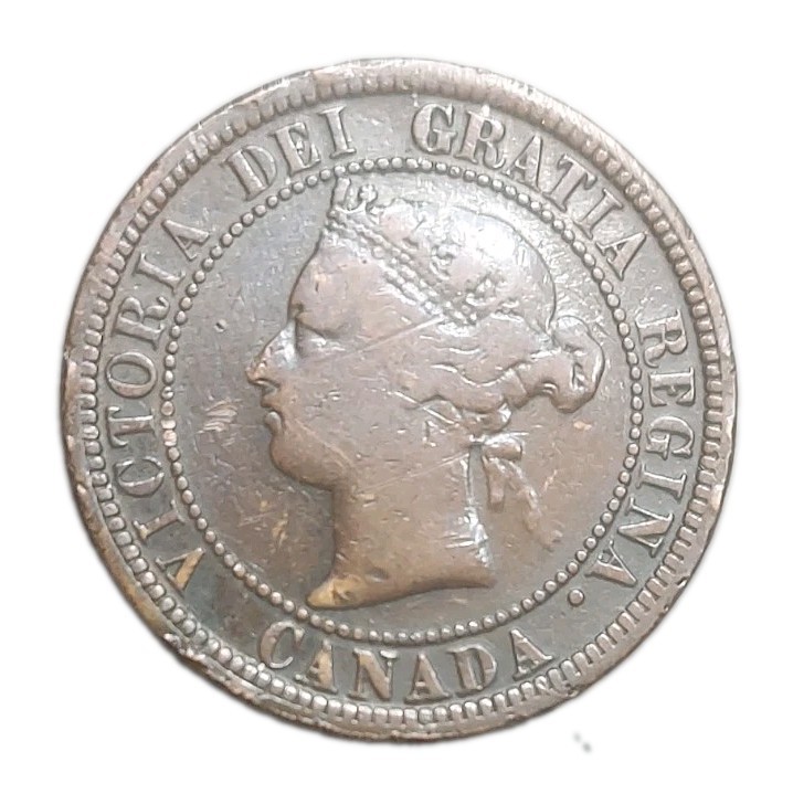 1882-H Canada Large Cent Coin Queen Victoria KM 7 1882-H Canada Large Cent Coin Queen Victoria KM 7