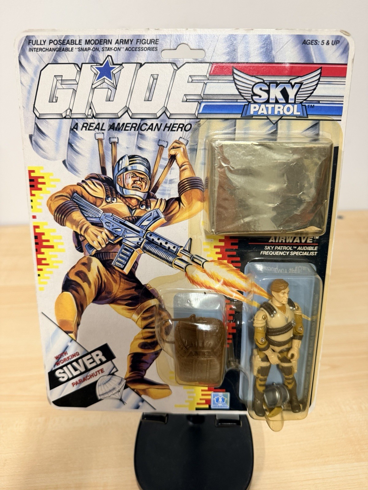 1989 Vintage Hasbro 3.75” GI Joe Sky Patrol AIRWAVE Action Figure-Sealed