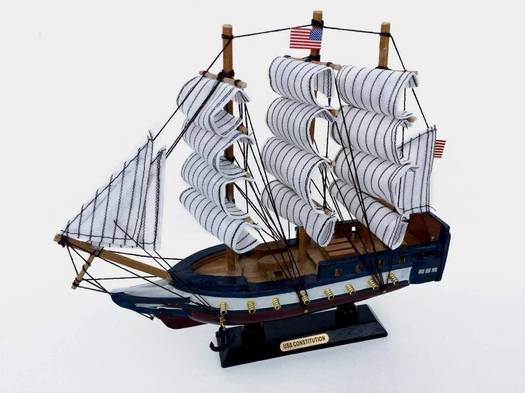 LK Wooden USS Constitution Scale Model Ship 10\ LK Wooden USS Constitution Scale Model Ship 10\