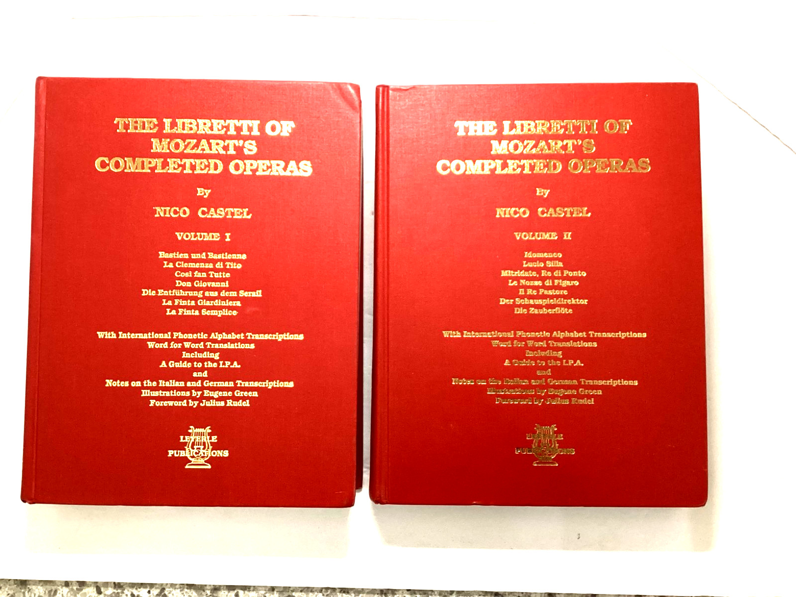 THE LIBRETTI OF MOZART\'S COMPLETED OPERAS by Nico Castel Vol 1 & 2 HC 1997 THE LIBRETTI OF MOZART\'S COMPLETED OPERAS by Nico Castel Vol 1 & 2 HC 1997