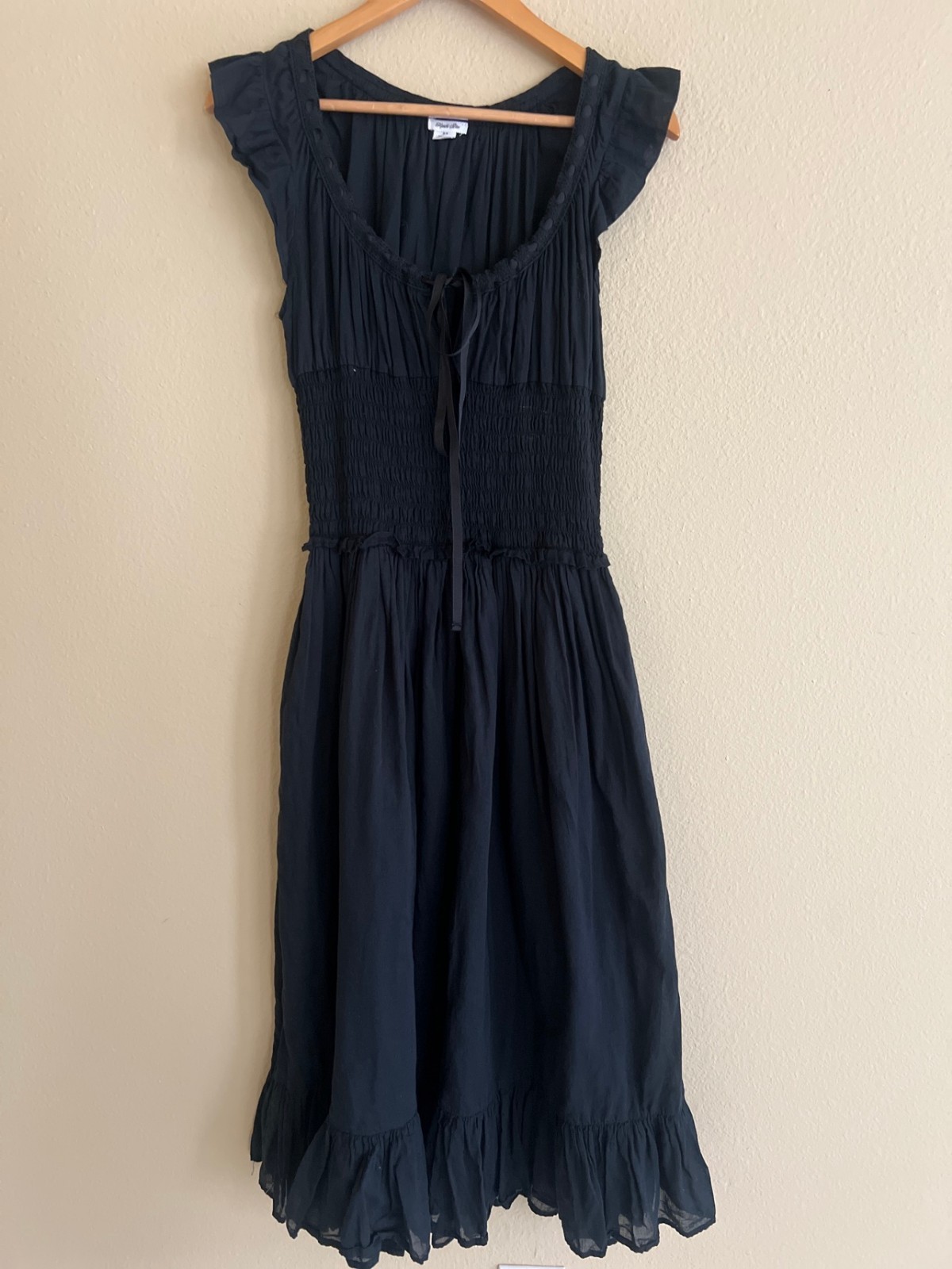 Urban Outfitters Black Smocked Waist Tiered Midi Dress - Size M (Runs Small) Urban Outfitters Black Smocked Waist Tiered Midi Dress - Size M (Runs Small)