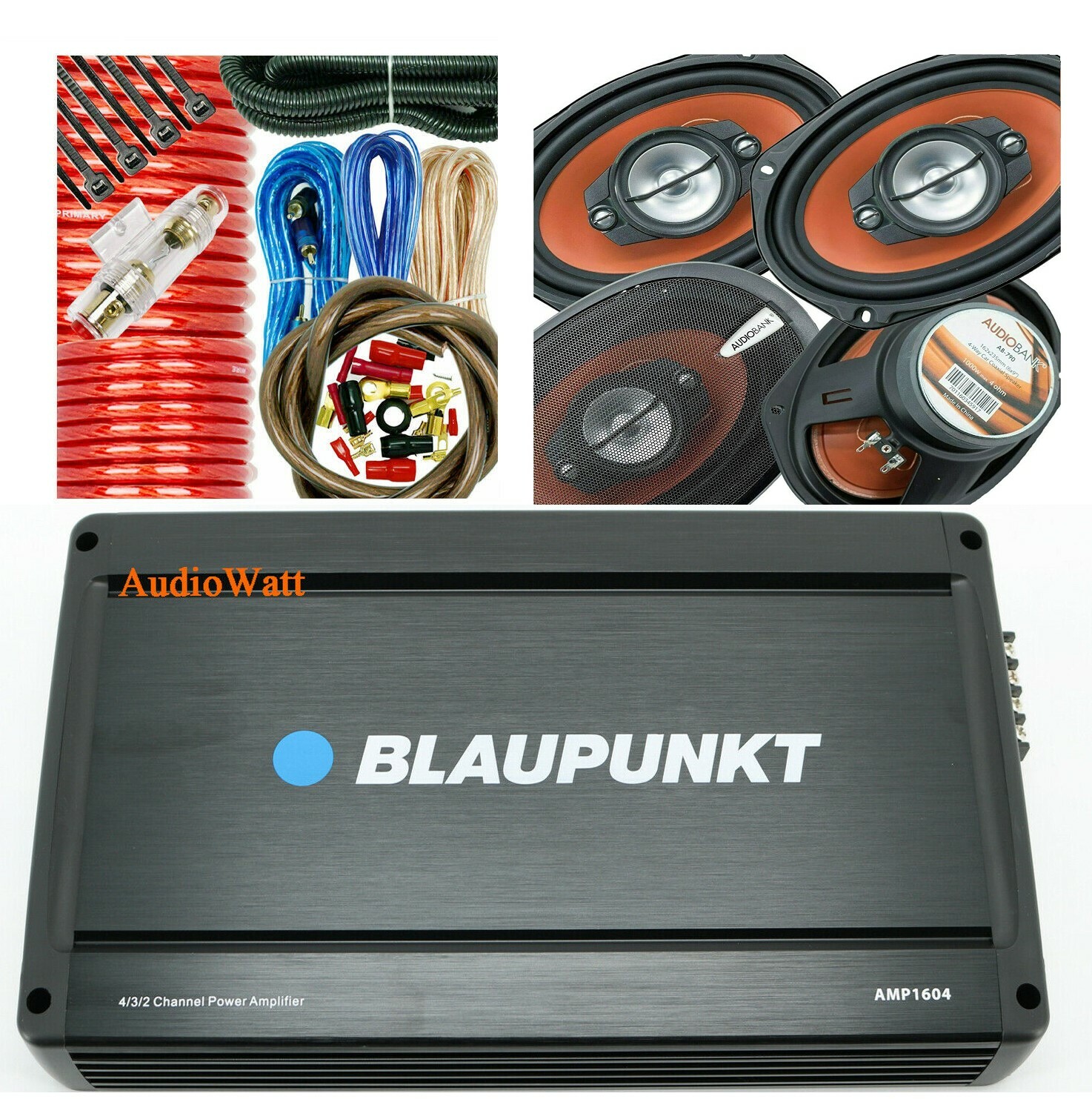 BLAUPUNKT AMP1604 4 CH 1600W AMP + 4x AB-790 6\