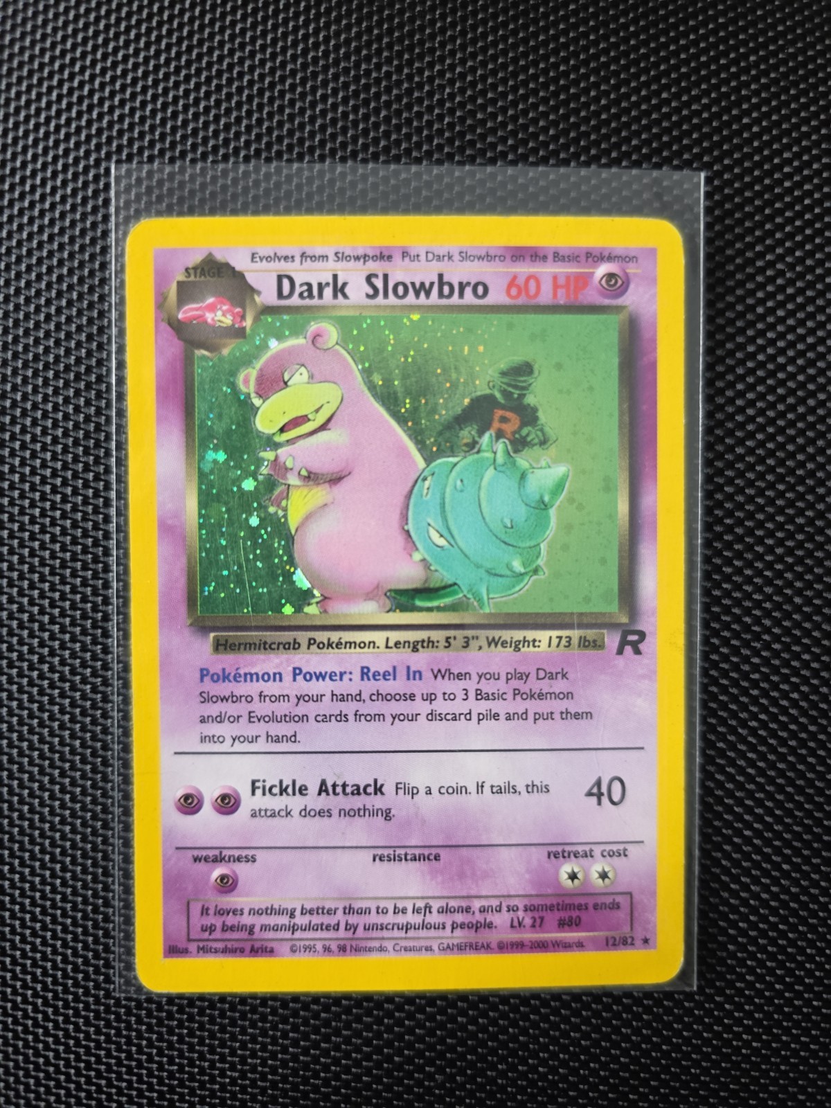 Pokémon Dark Slowbro Rocket Holo Rare Card 12/82 Pokémon Dark Slowbro Rocket Holo Rare Card 12/82