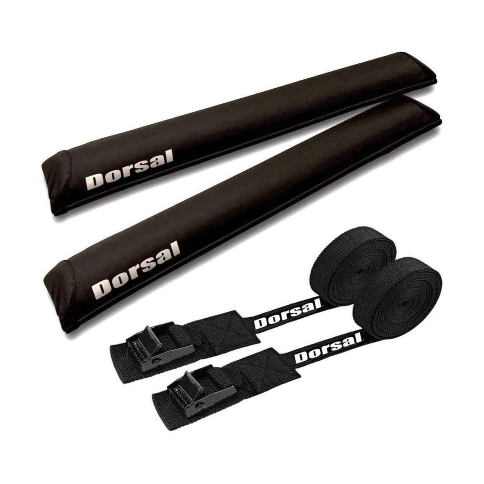DORSAL Sunguard (No Fade) Aero Roof Rack Pads and 15 ft Straps for Car Surfbo... DORSAL Sunguard (No Fade) Aero Roof Rack Pads and 15 ft Straps for Car Surfbo...