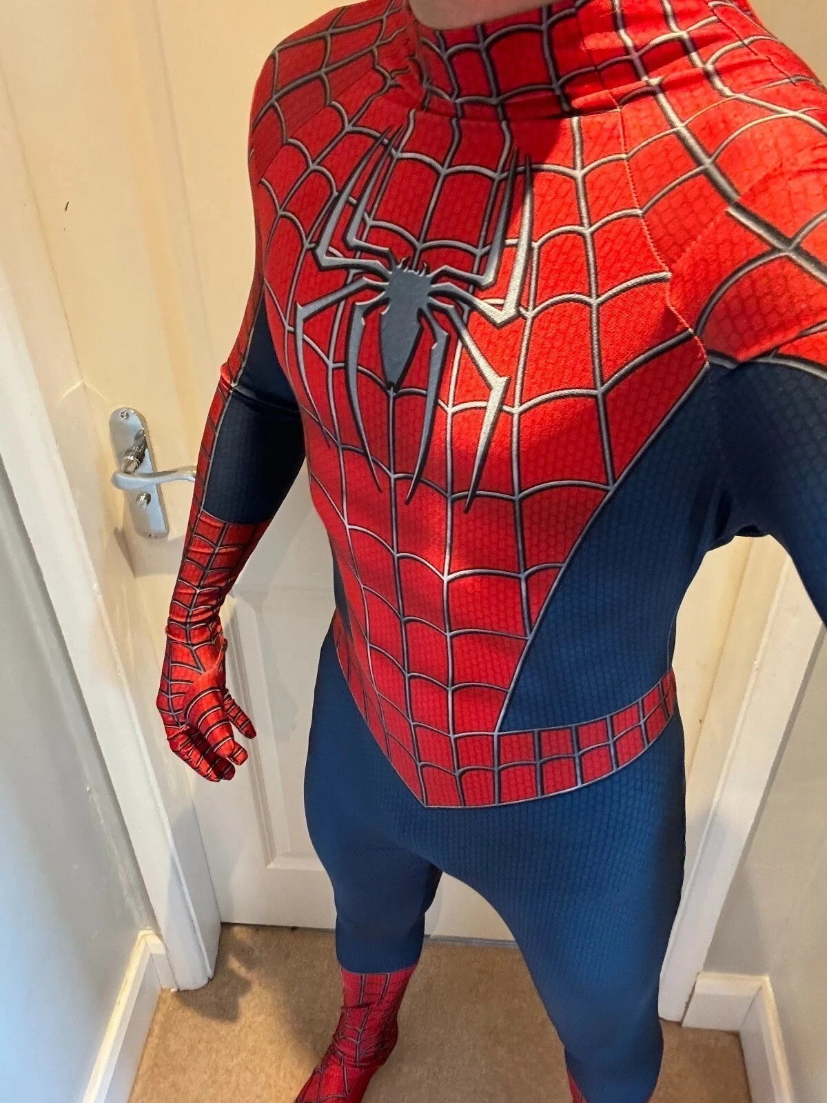 Tobey Spider-Man Raimi Spiderman Cosplay Costume Adult Kids Jumpsuit Halloween