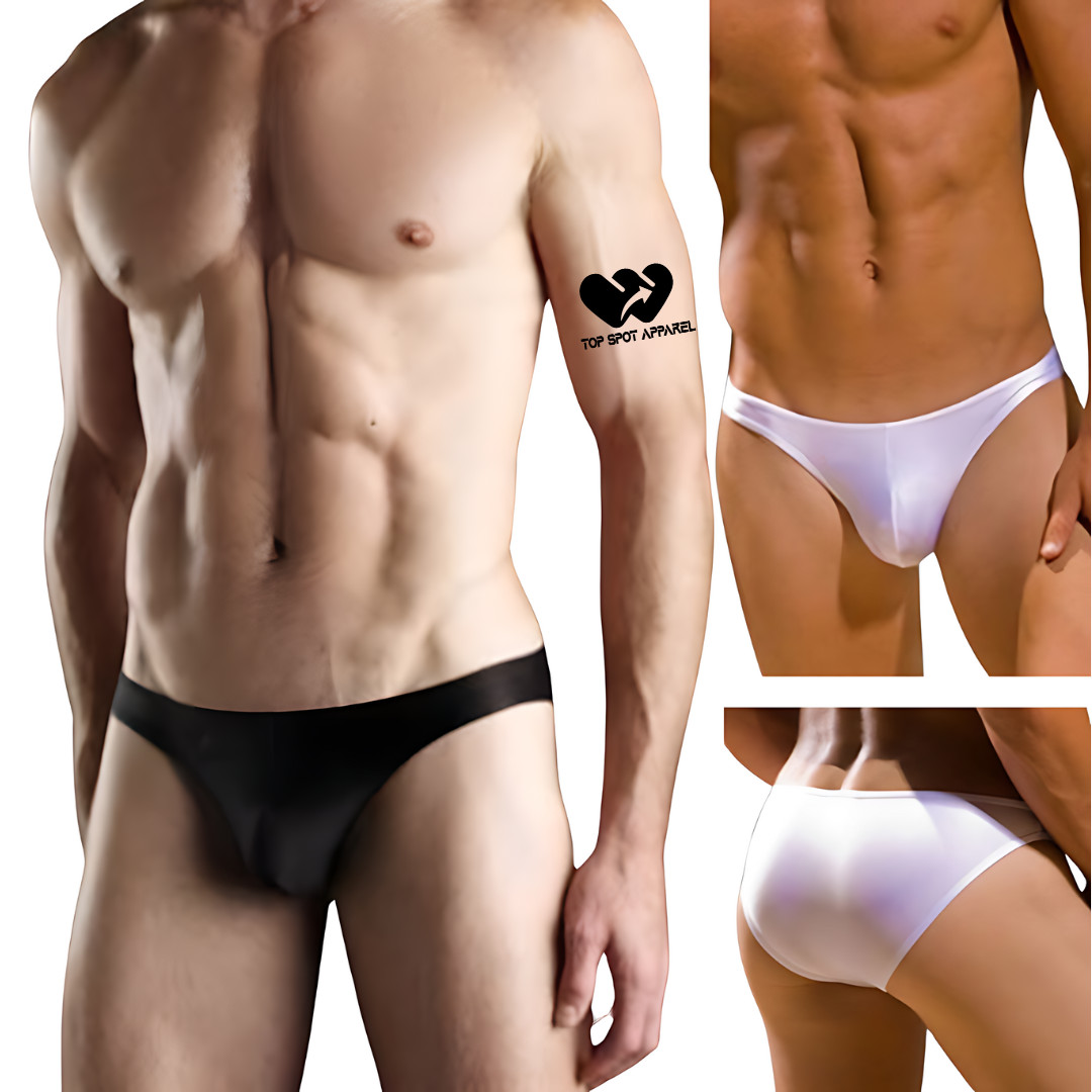 Men's Underwear Sexy 2 PACKS Bikini Low-rise Micro Briefs Comfortable Underwear