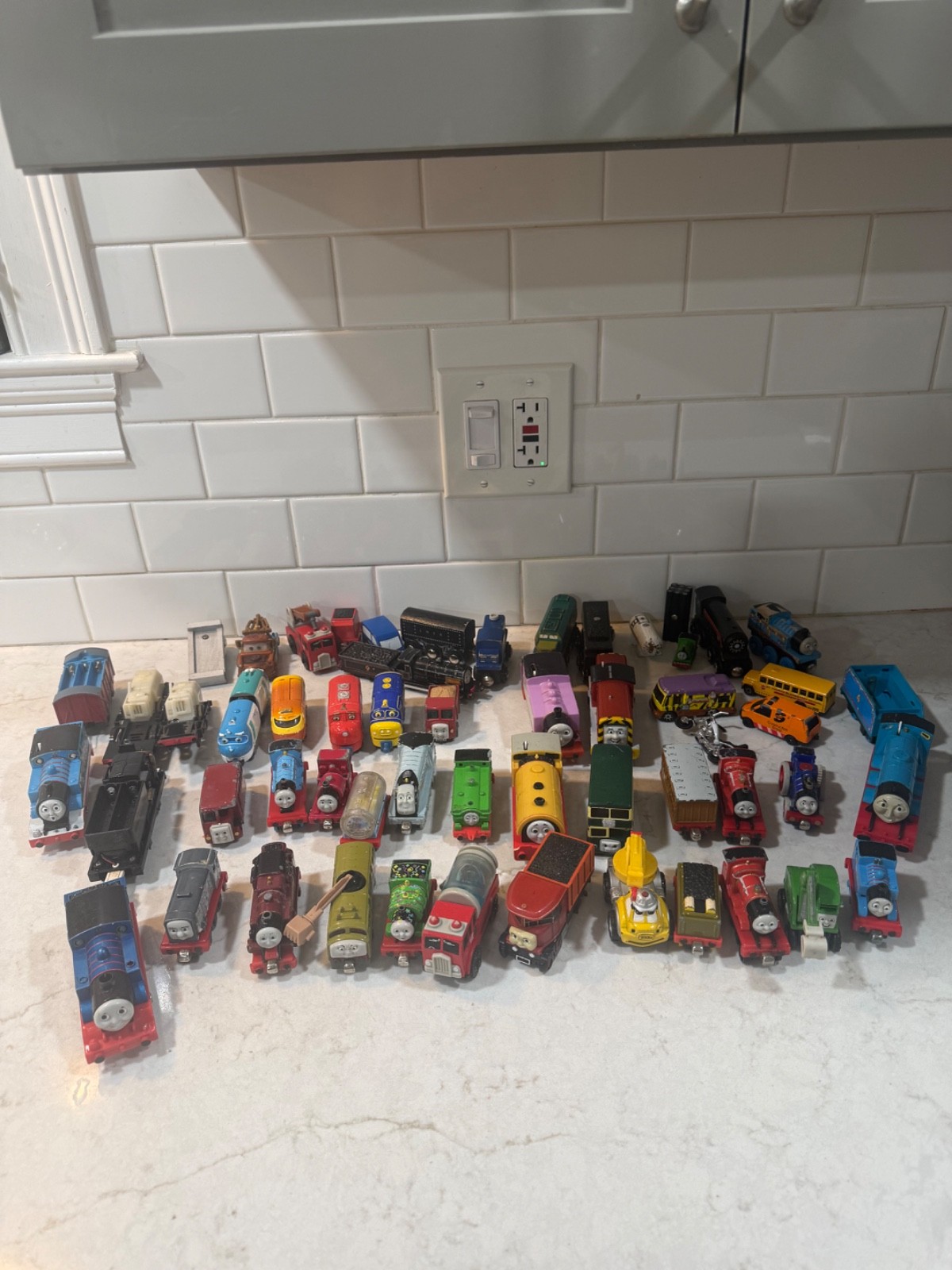 Thomas The Train And Friends Mixed Lot, Roundabout, and Hess Trucks Thomas The Train And Friends Mixed Lot, Roundabout, and Hess Trucks
