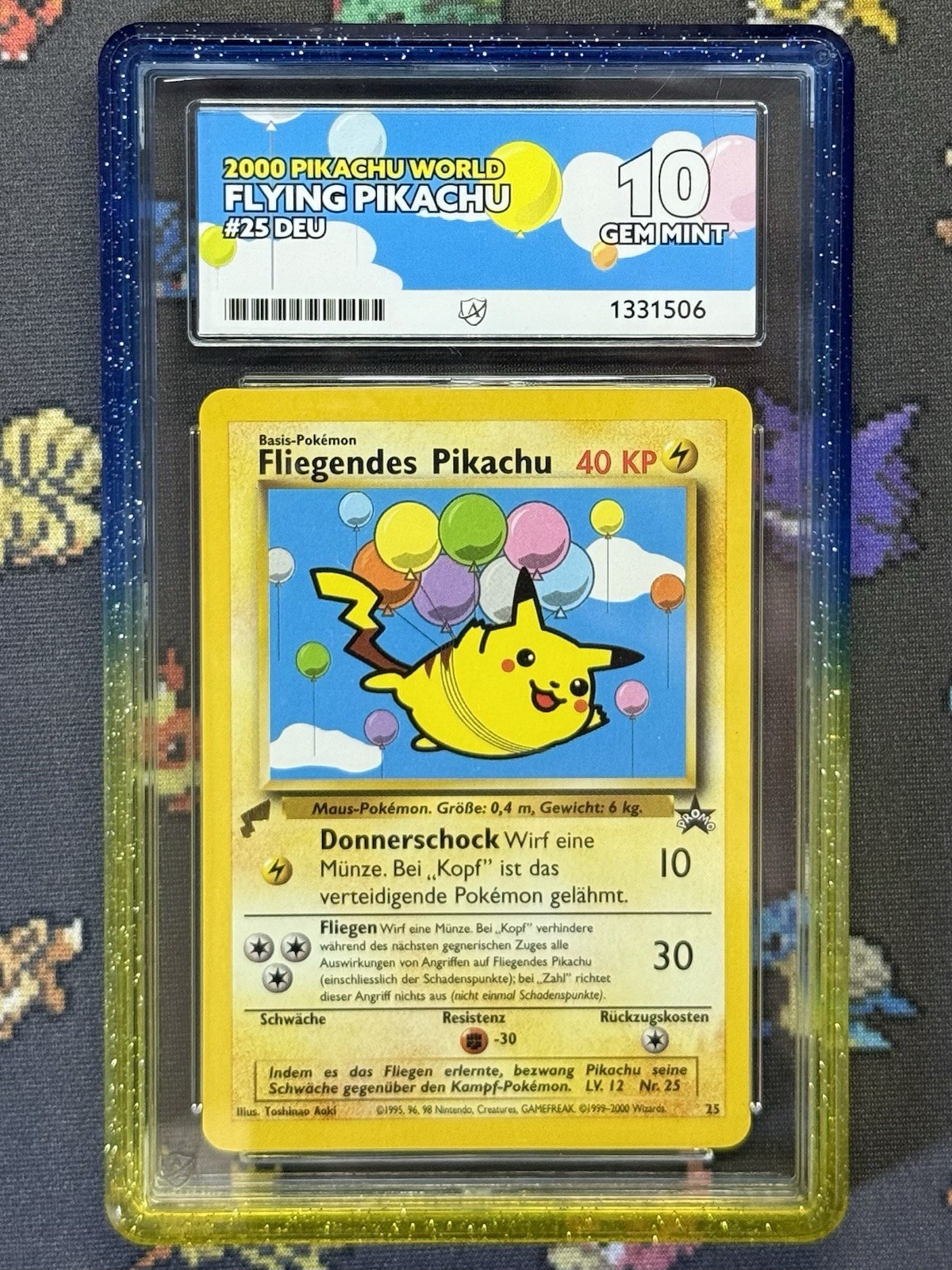 Pokémon TCG Pikachu 2000 World Collection - Flying German ACE 10 + Guard