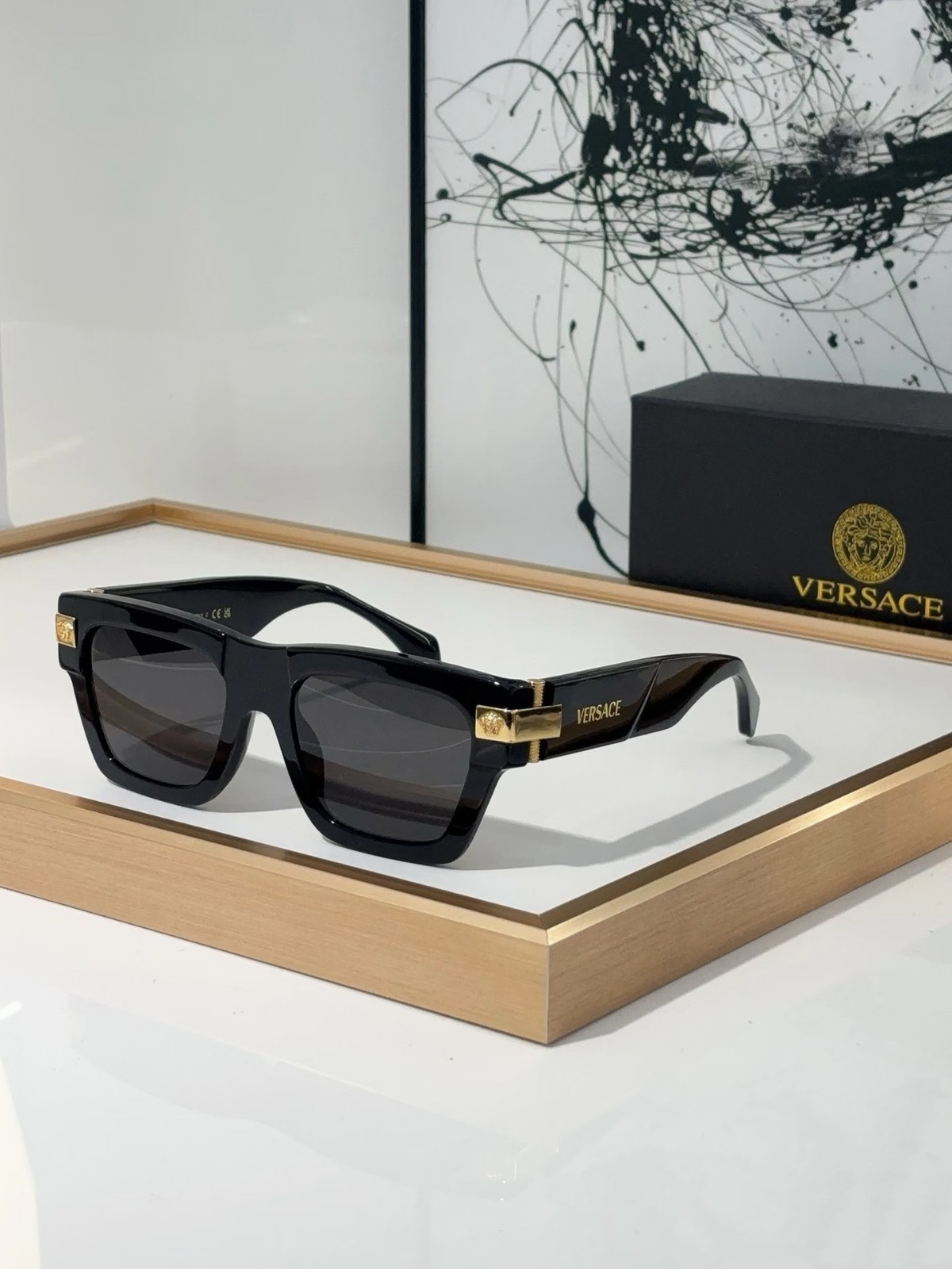 VERSACE VE4464 BLACK GREY 55MM SUNGLASSES UNISEX VERSACE VE4464 BLACK GREY 55MM SUNGLASSES UNISEX