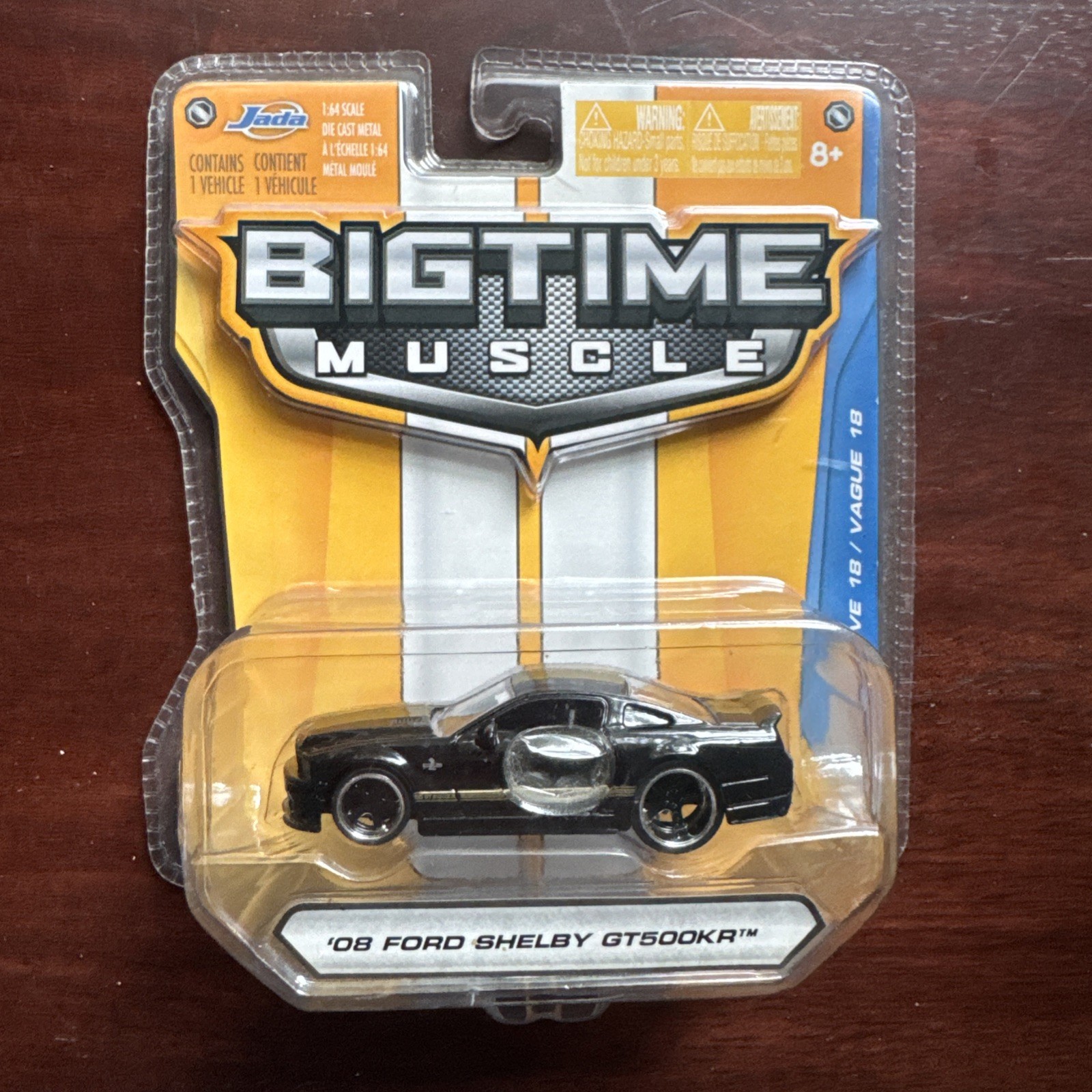 Jada Toys Big Time Muscle \'08 Shelby GT500KR Black Wave Mustang A2 Jada Toys Big Time Muscle \'08 Shelby GT500KR Black Wave Mustang A2