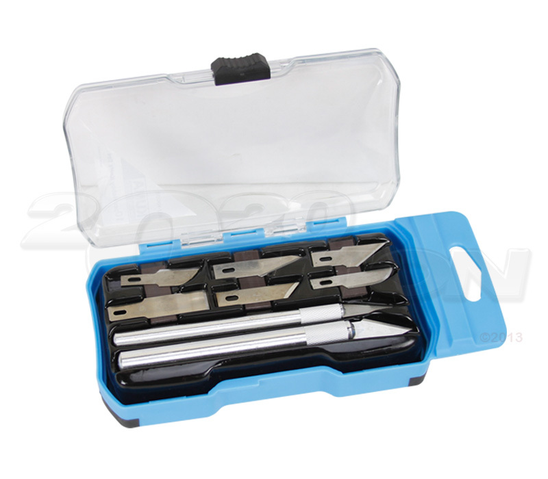 10 PC PRECISION KNIFE SET RAZOR BLADE CUTTING TOOL ARTS & CRAFT HOBBY TOOL KIT