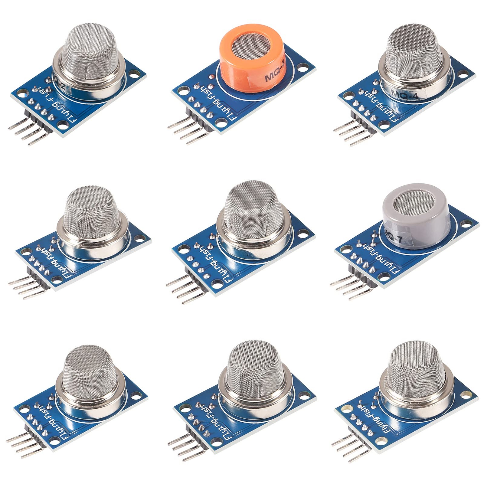 9pcs/Lot Gas Detection Sensor Module MQ-2 MQ-3 MQ-4 MQ-5 MQ-6 MQ-7 MQ-8 MQ-9 ...