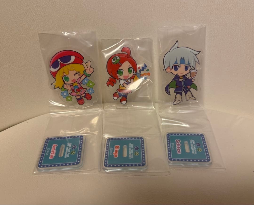 Puyo Puyo Acrylic Stand Ringo Amitie Schezo 3-piece set