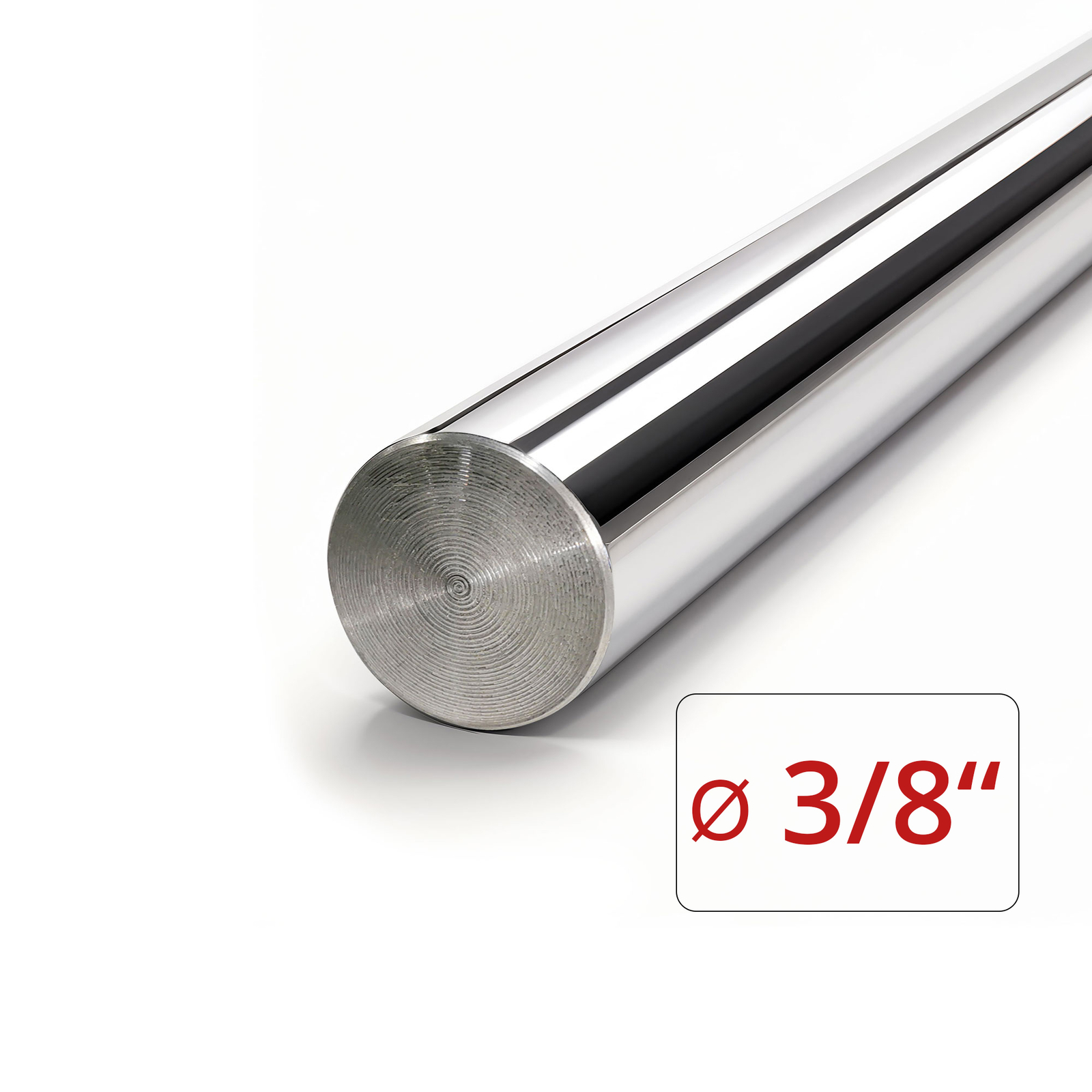 Chrome Plated Steel Rod - 3/8\