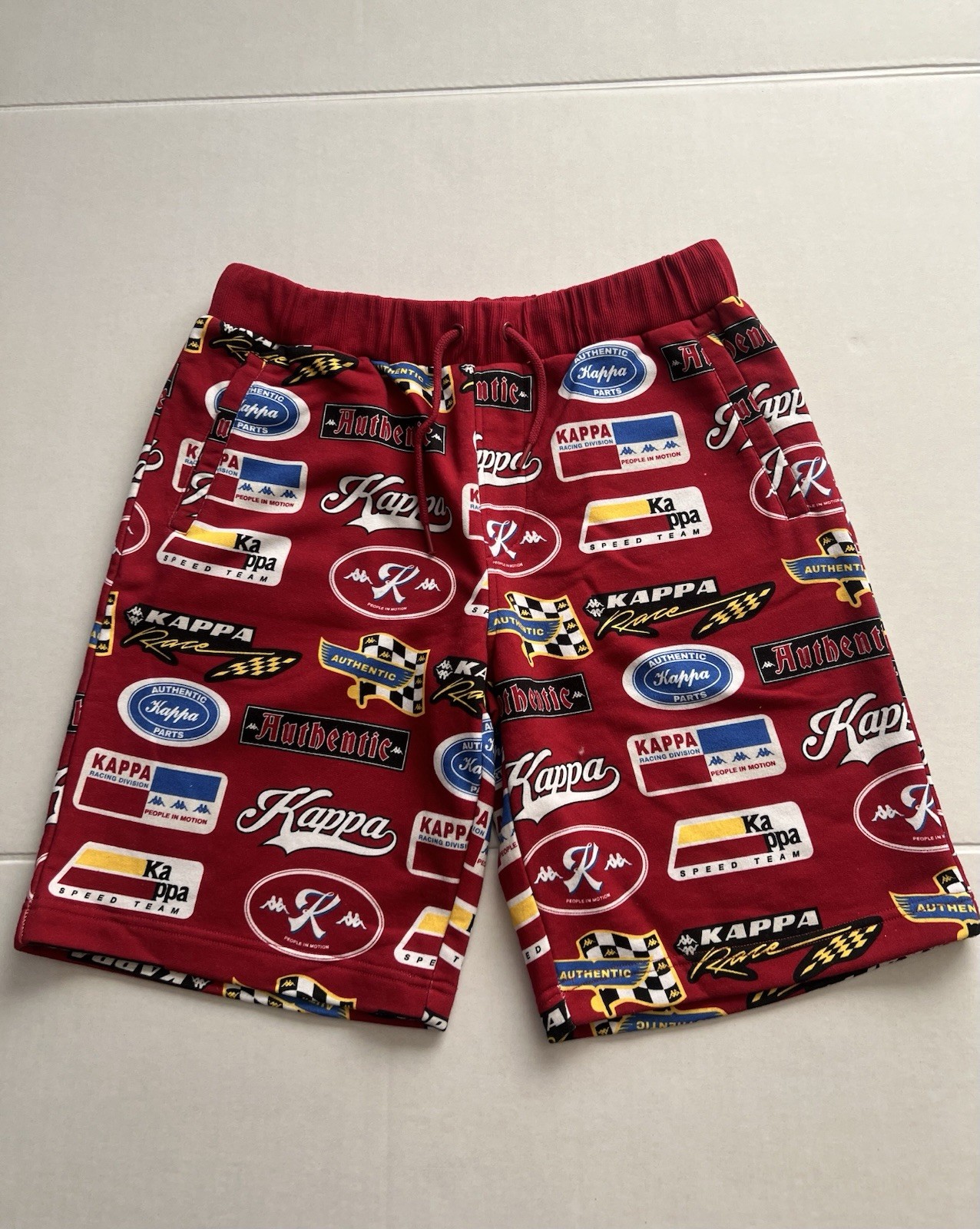 Kappa Red All-over Logo Print Mens Short