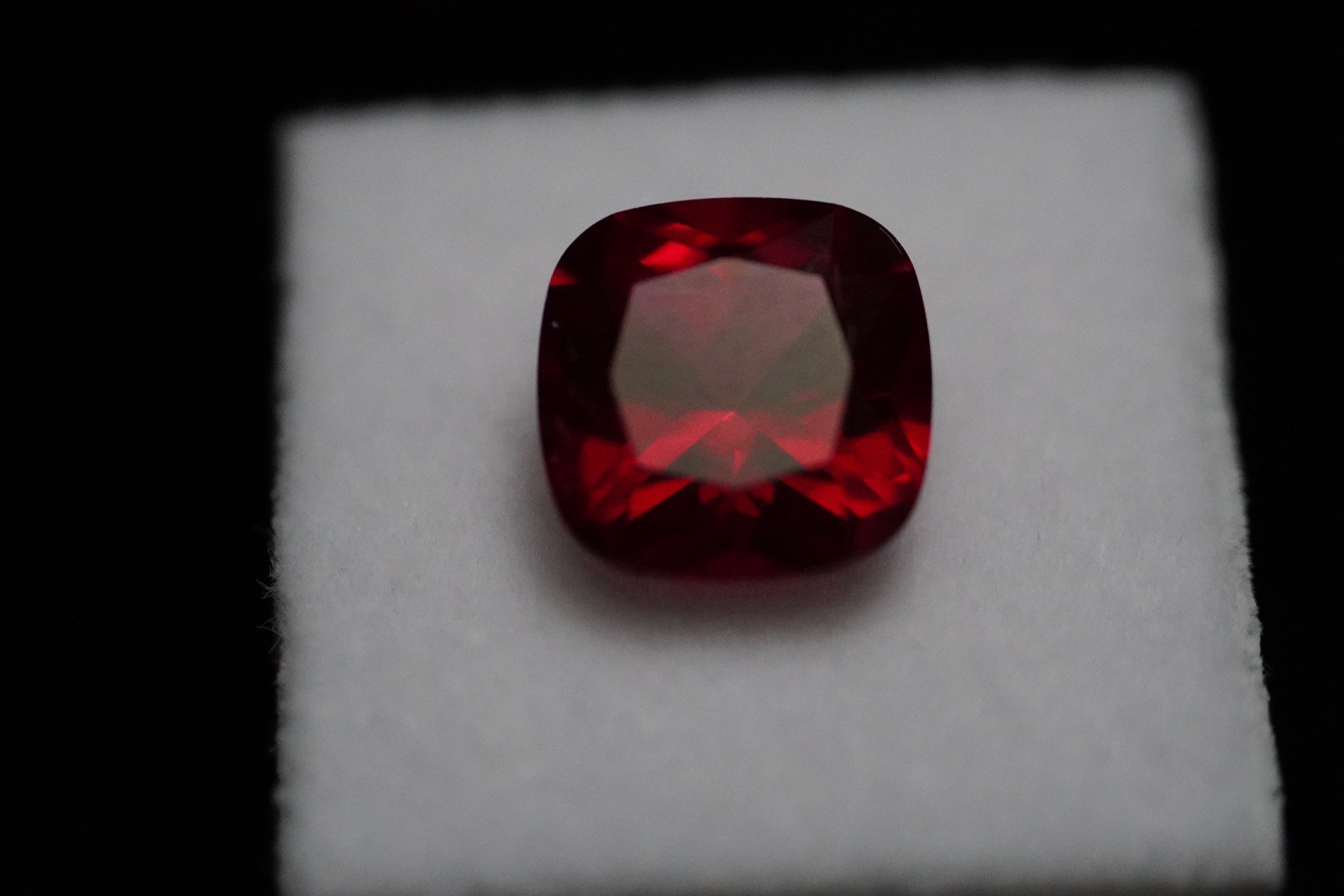 5.50ct Lab-Created Ruby Cushion Cut Loose Ruby Gemstone 5.50ct Lab-Created Ruby Cushion Cut Loose Ruby Gemstone