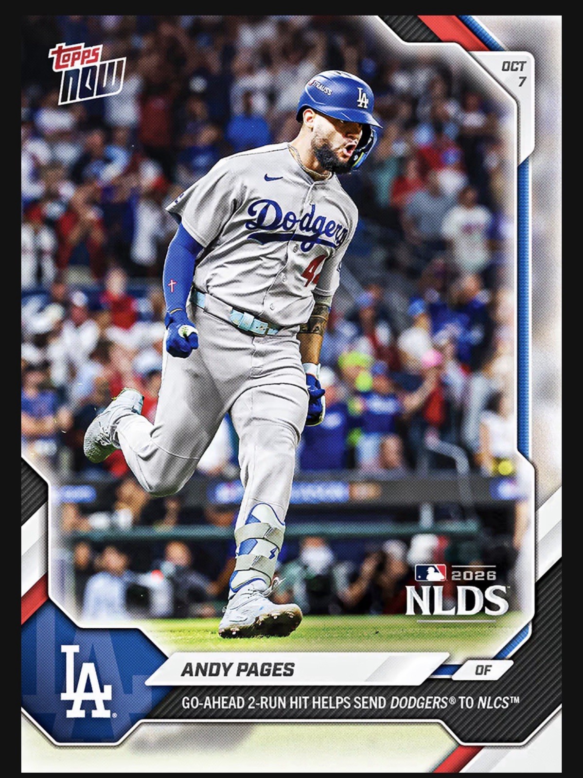 Andy Pages - 2026 MLB Topps NOW® - Card 769 Presale NLDS Los Angeles Dodgers