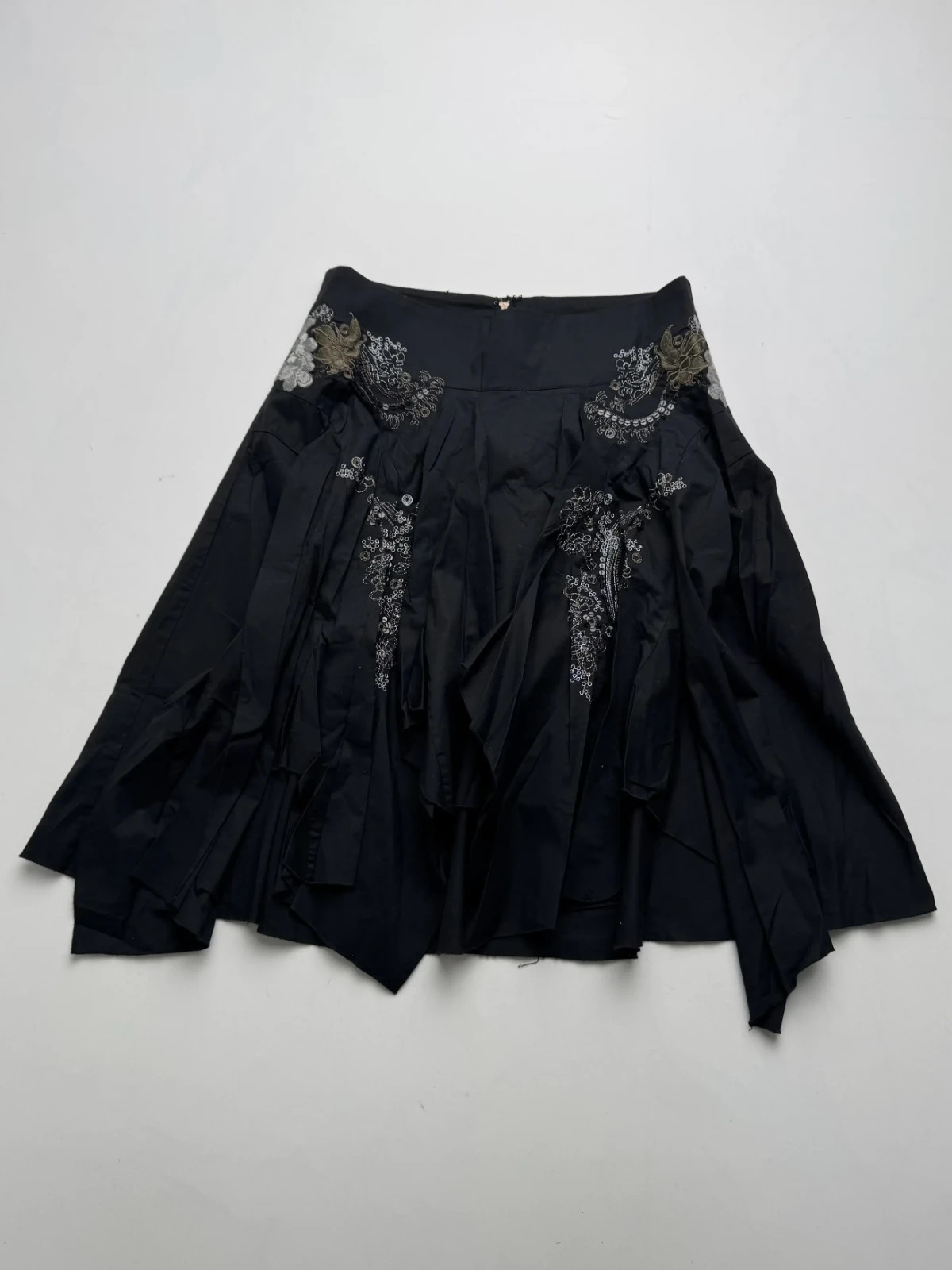 Vintage Embroidered Hem Skirt Boho Fairy Grunge Y2K Women\'s Size M Vintage Embroidered Hem Skirt Boho Fairy Grunge Y2K Women\'s Size M