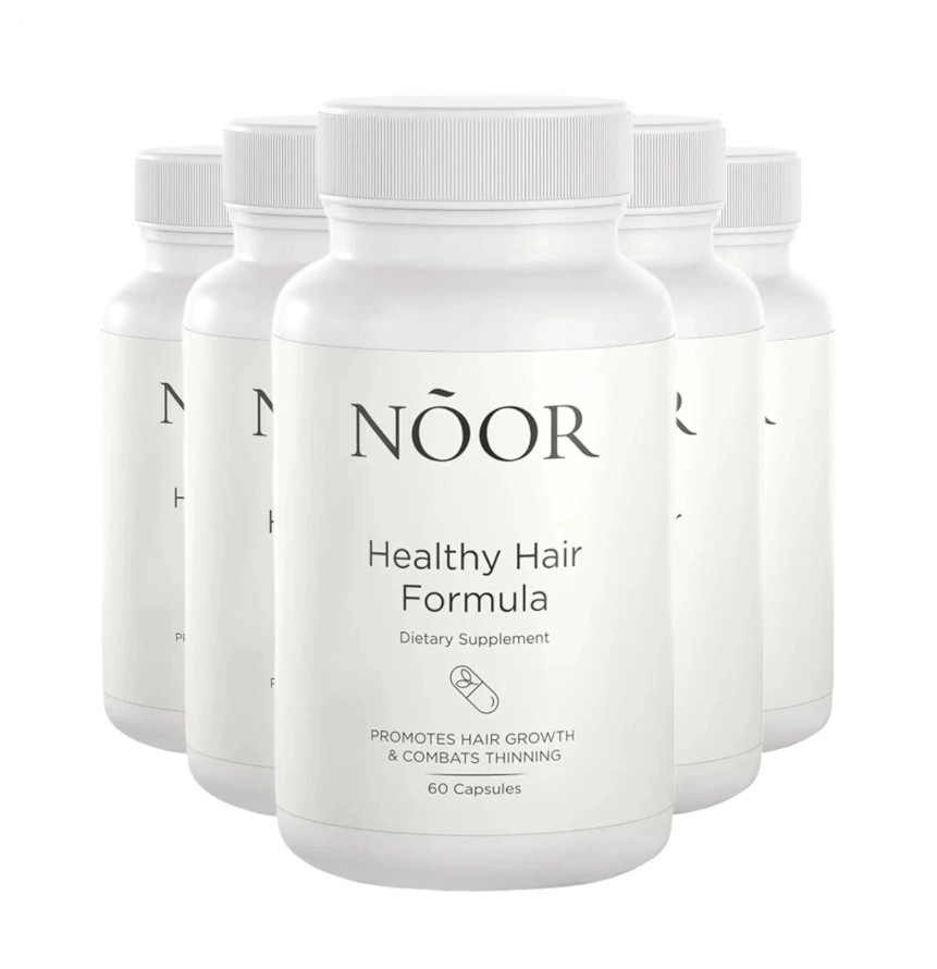 5-Pack NOOR Healthy Hair Formula - NOOR Hair Growth Support Capsules - 300Caps