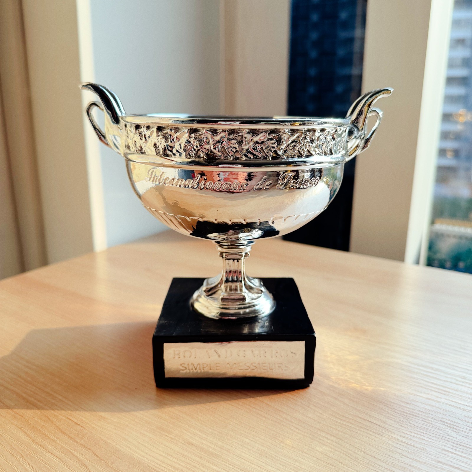 Roland Garros French Open Tennis Men\'s Champions Trophy 16cm Resin Trophy