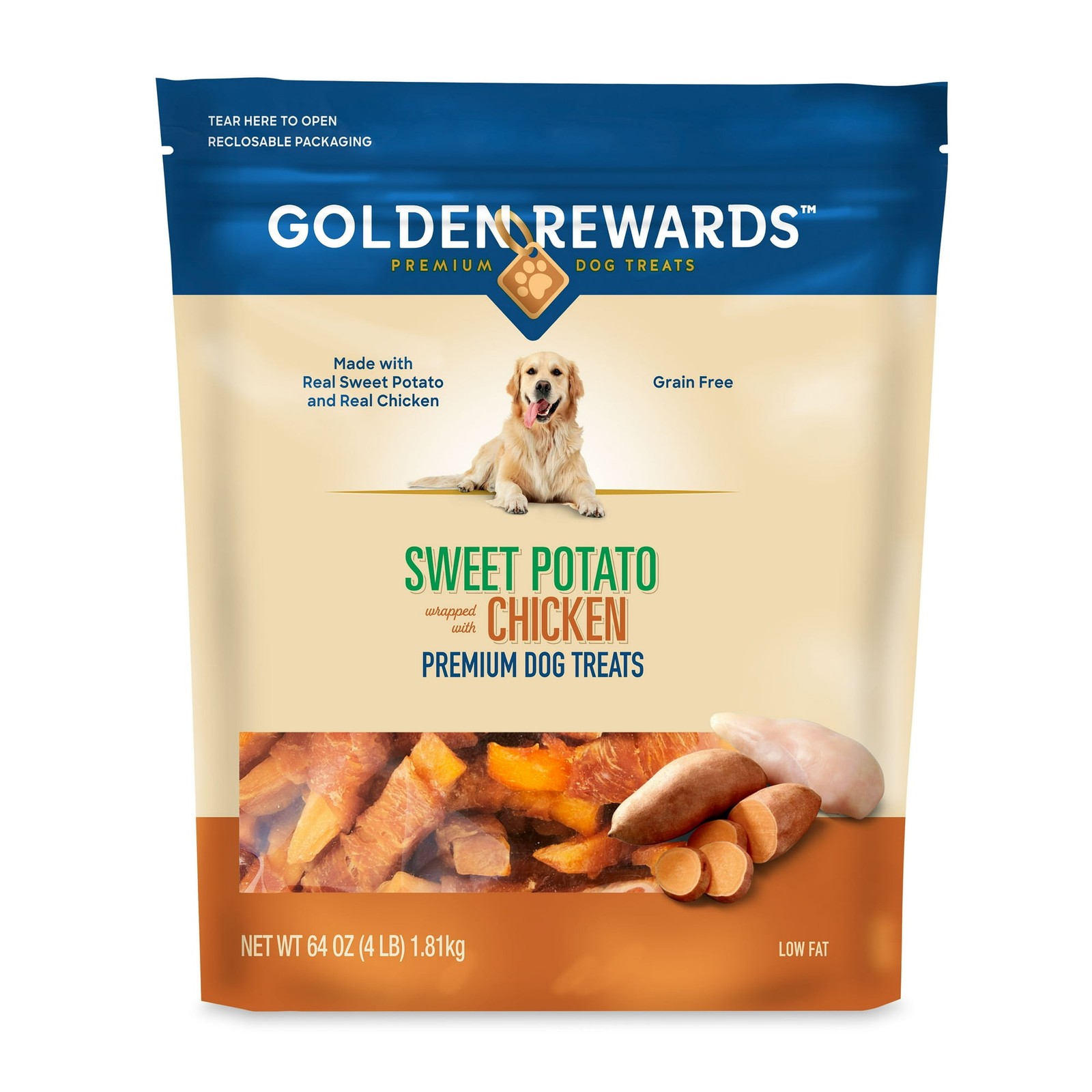 NEW Golden Rewards Sweet Potato Wrapped with Chicken Dog Treats, 64 oz FREESHIPP NEW Golden Rewards Sweet Potato Wrapped with Chicken Dog Treats, 64 oz FREESHIPP